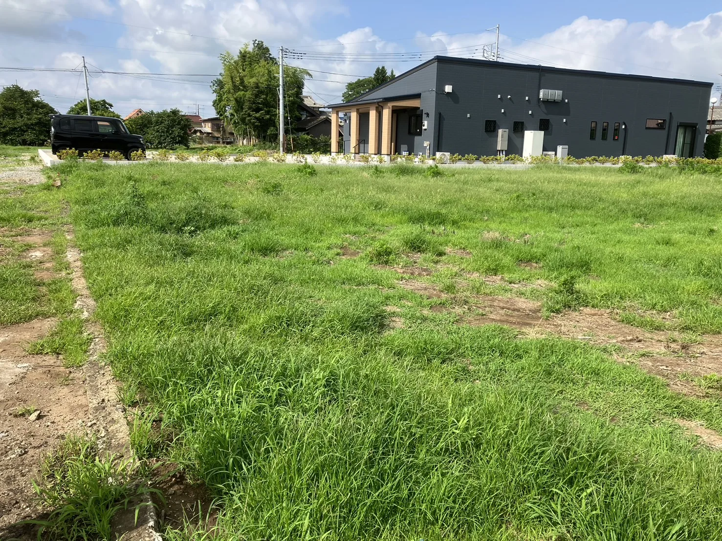 我孫子市｜店舗敷地・草刈り作業の施工写真 1